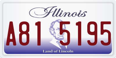 IL license plate A815195