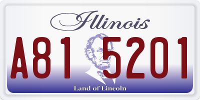 IL license plate A815201