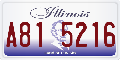 IL license plate A815216