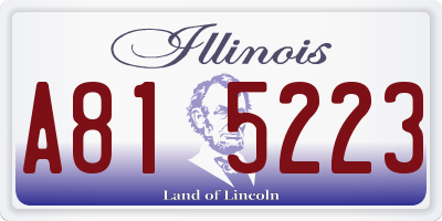IL license plate A815223