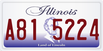 IL license plate A815224
