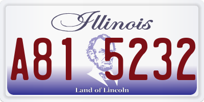 IL license plate A815232