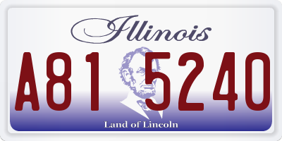 IL license plate A815240