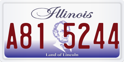 IL license plate A815244