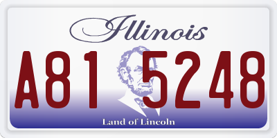 IL license plate A815248