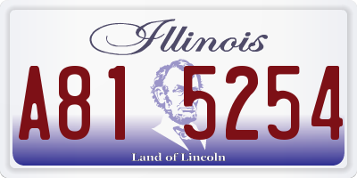 IL license plate A815254