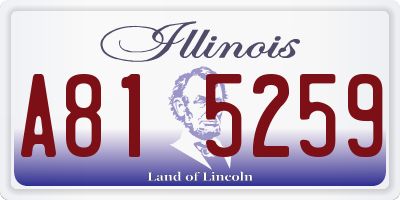 IL license plate A815259