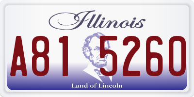 IL license plate A815260