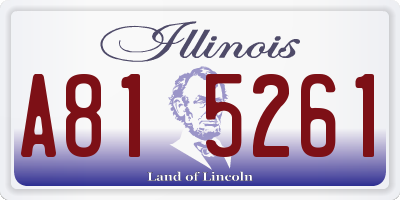 IL license plate A815261