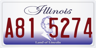 IL license plate A815274