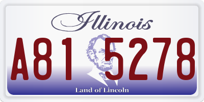 IL license plate A815278