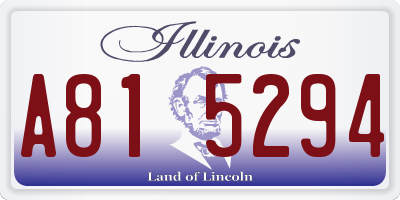 IL license plate A815294