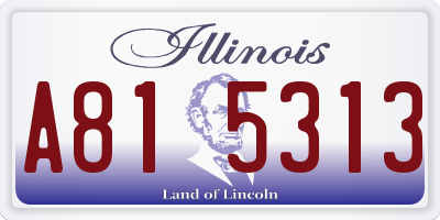 IL license plate A815313