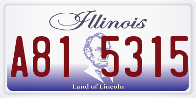 IL license plate A815315