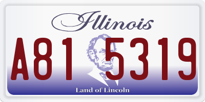 IL license plate A815319