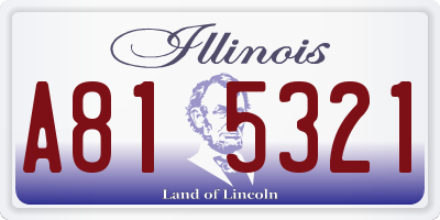 IL license plate A815321