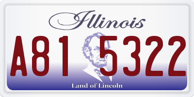 IL license plate A815322