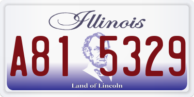 IL license plate A815329