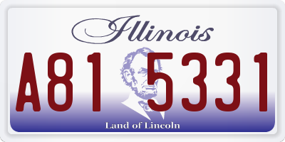 IL license plate A815331