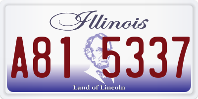 IL license plate A815337