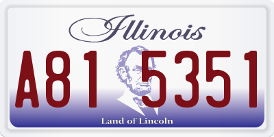 IL license plate A815351
