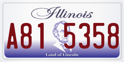 IL license plate A815358