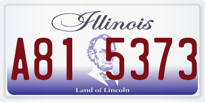 IL license plate A815373