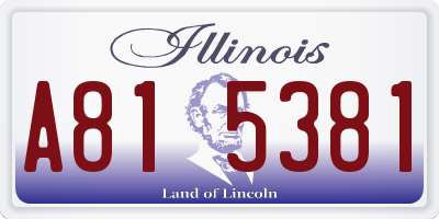 IL license plate A815381