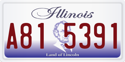 IL license plate A815391