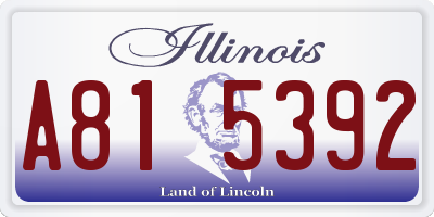 IL license plate A815392