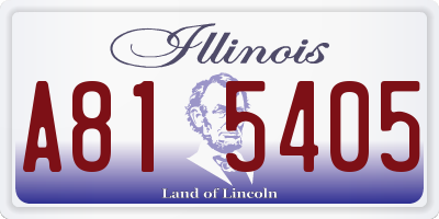 IL license plate A815405