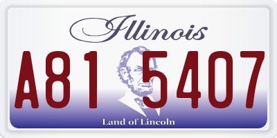 IL license plate A815407