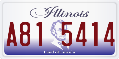 IL license plate A815414