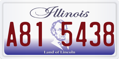 IL license plate A815438