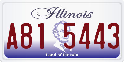 IL license plate A815443