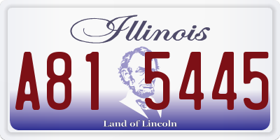 IL license plate A815445