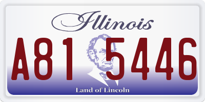 IL license plate A815446