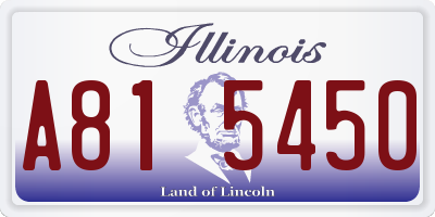 IL license plate A815450