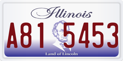 IL license plate A815453