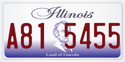 IL license plate A815455