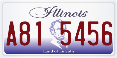 IL license plate A815456