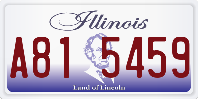 IL license plate A815459