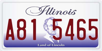 IL license plate A815465