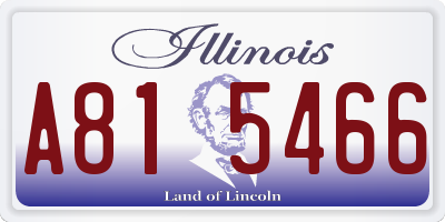 IL license plate A815466