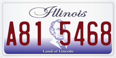 IL license plate A815468