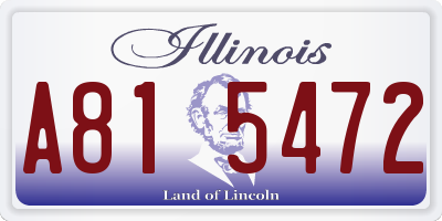 IL license plate A815472