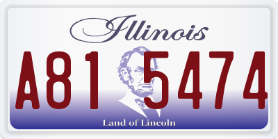 IL license plate A815474