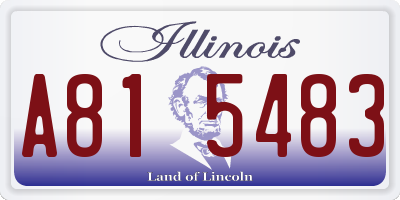 IL license plate A815483
