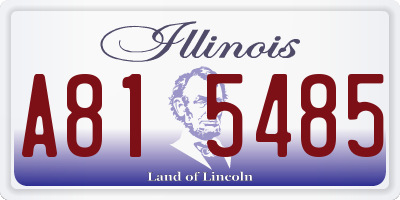 IL license plate A815485