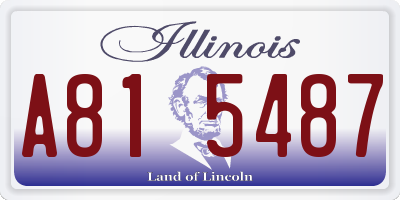 IL license plate A815487